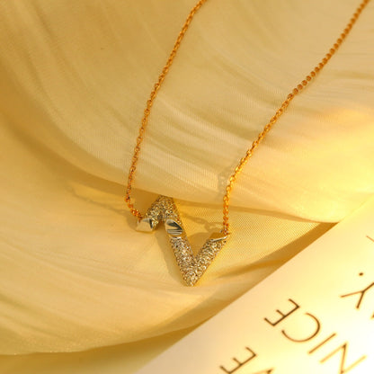 [Windsor Jewelry]VOLT SILVER DIAMOND PEDANT NECKLACE
