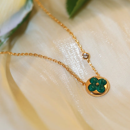 [Windsor Jewelry]SUN PEDANT PINK GOLD 1 DIAMOND NECKLACE