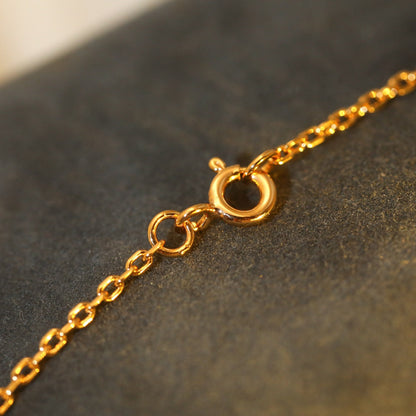 [Windsor Jewelry]SUN PEDANT PINK GOLD 1 DIAMOND NECKLACE