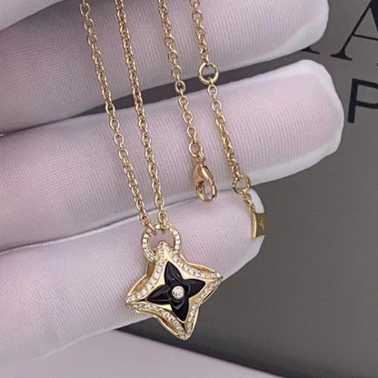 [Windsor Jewelry]STAR PEDANT PINK GOLD DIAMOND NECKLACE