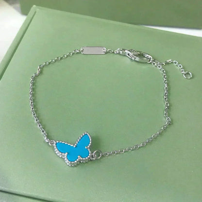 [Windsor Jewelry]BUTTERFLY TURQUOISE BUTTERFLY BRACELET SILVER