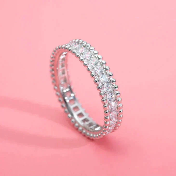 [Windsor Jewelry]PERLEE DIAMOND SILVER RING