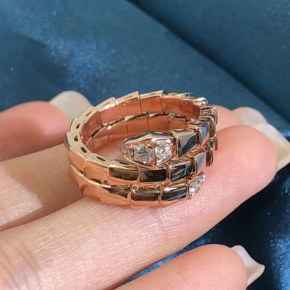 [Windsor Jewelry]SERPENTS DOUBLE ROW DIAMOND RING