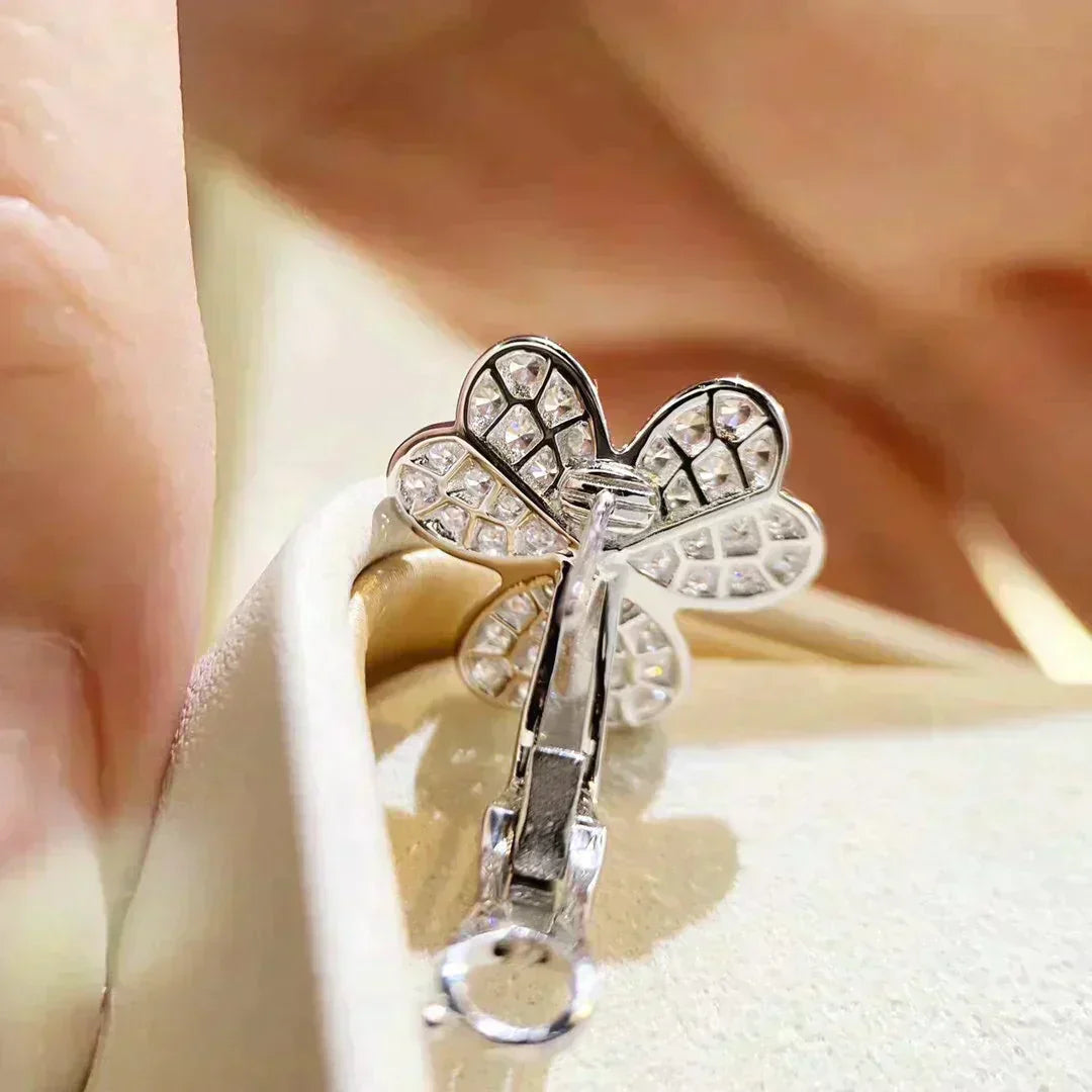 [Windsor Jewelry]CLOVER COMOS DIAMOND EARRINGS SILVER