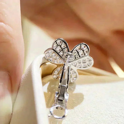 [Windsor Jewelry]CLOVER COMOS DIAMOND EARRINGS SILVER