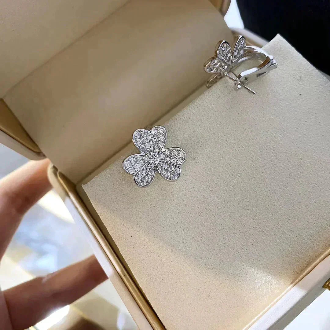 [Windsor Jewelry]CLOVER COMOS DIAMOND EARRINGS SILVER