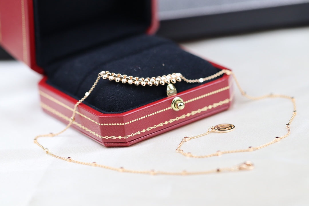 [Windsor Jewelry]CLASH PINK GOLD NECKLACE