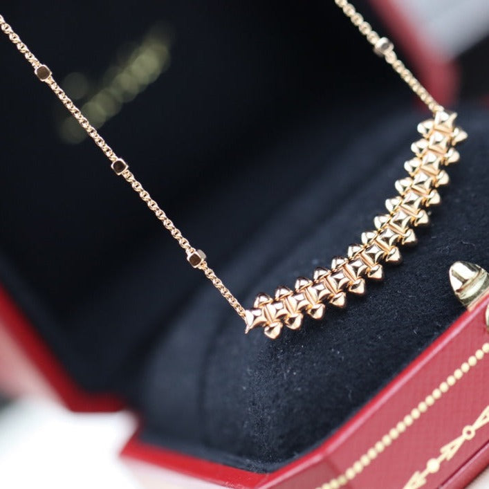 [Windsor Jewelry]CLASH PINK GOLD NECKLACE