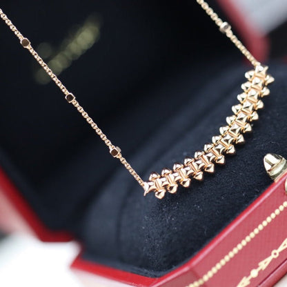 [Windsor Jewelry]CLASH PINK GOLD NECKLACE
