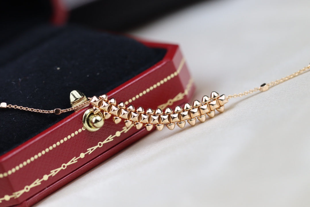 [Windsor Jewelry]CLASH PINK GOLD NECKLACE