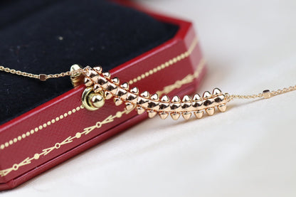 [Windsor Jewelry]CLASH PINK GOLD NECKLACE