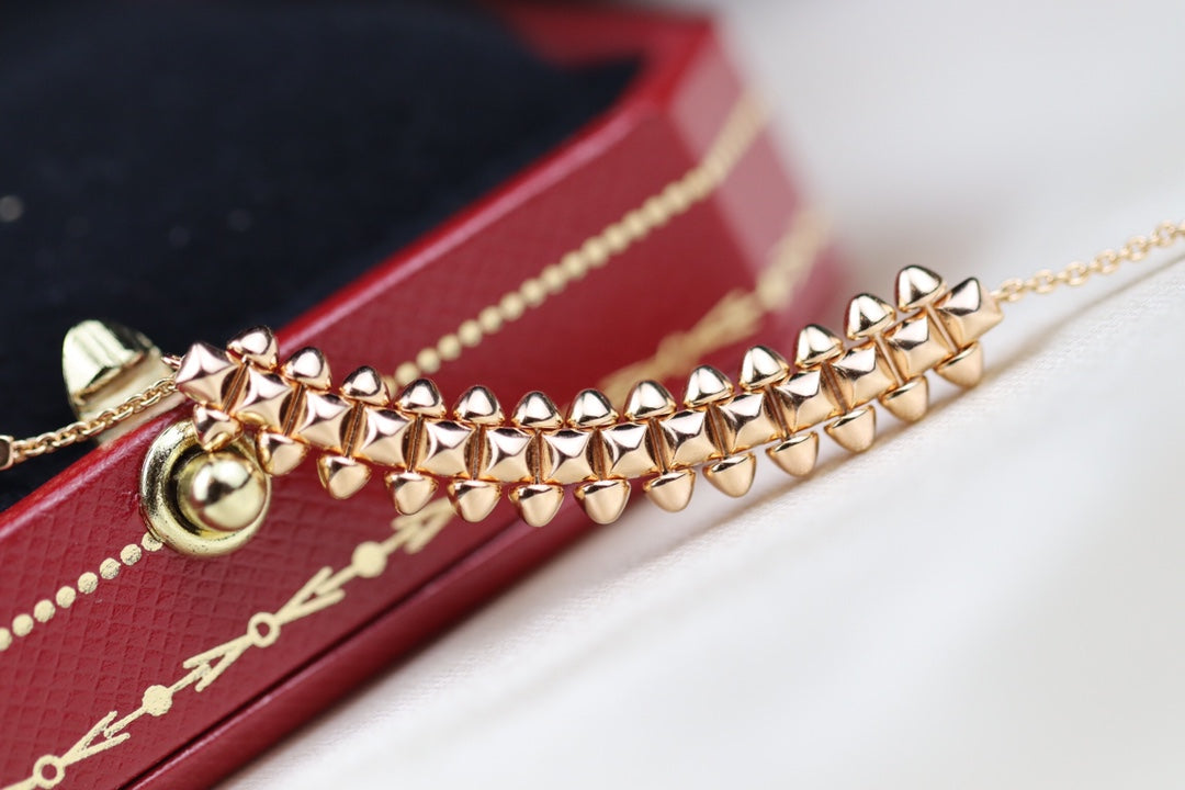 [Windsor Jewelry]CLASH PINK GOLD NECKLACE
