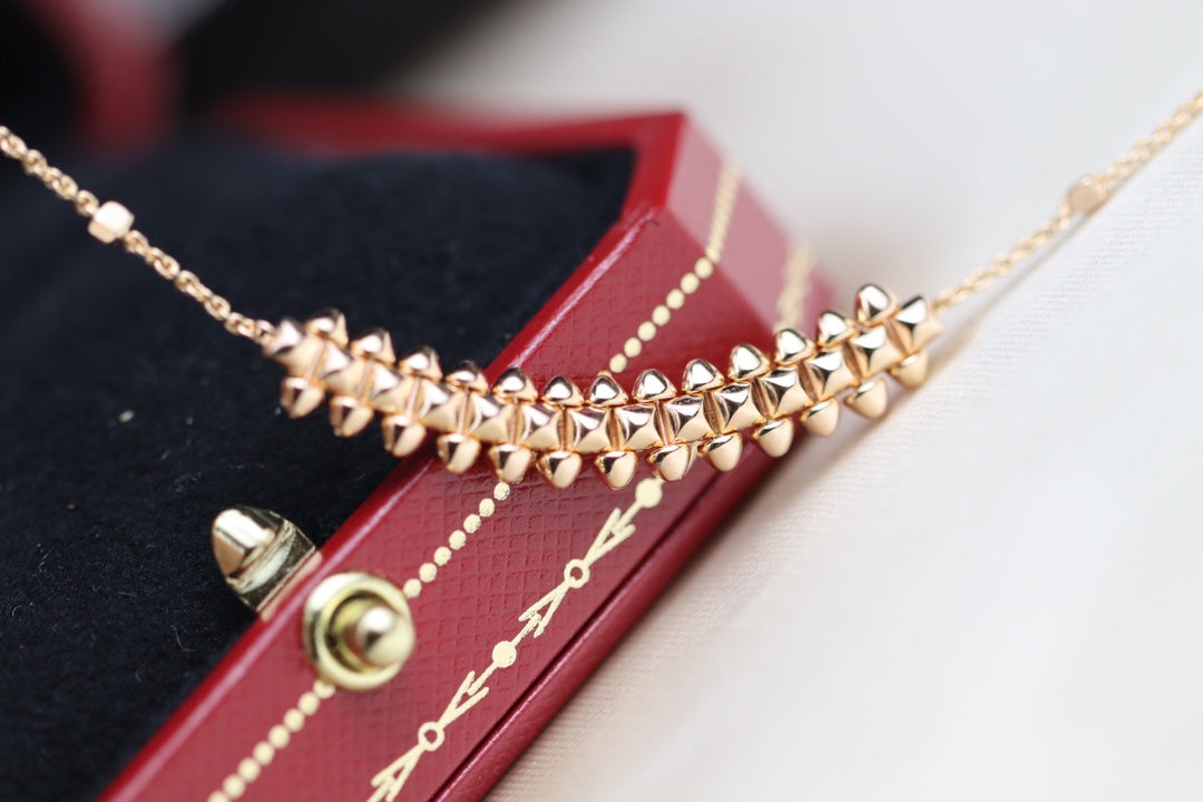 [Windsor Jewelry]CLASH PINK GOLD NECKLACE