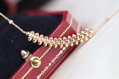 [Windsor Jewelry]CLASH PINK GOLD NECKLACE