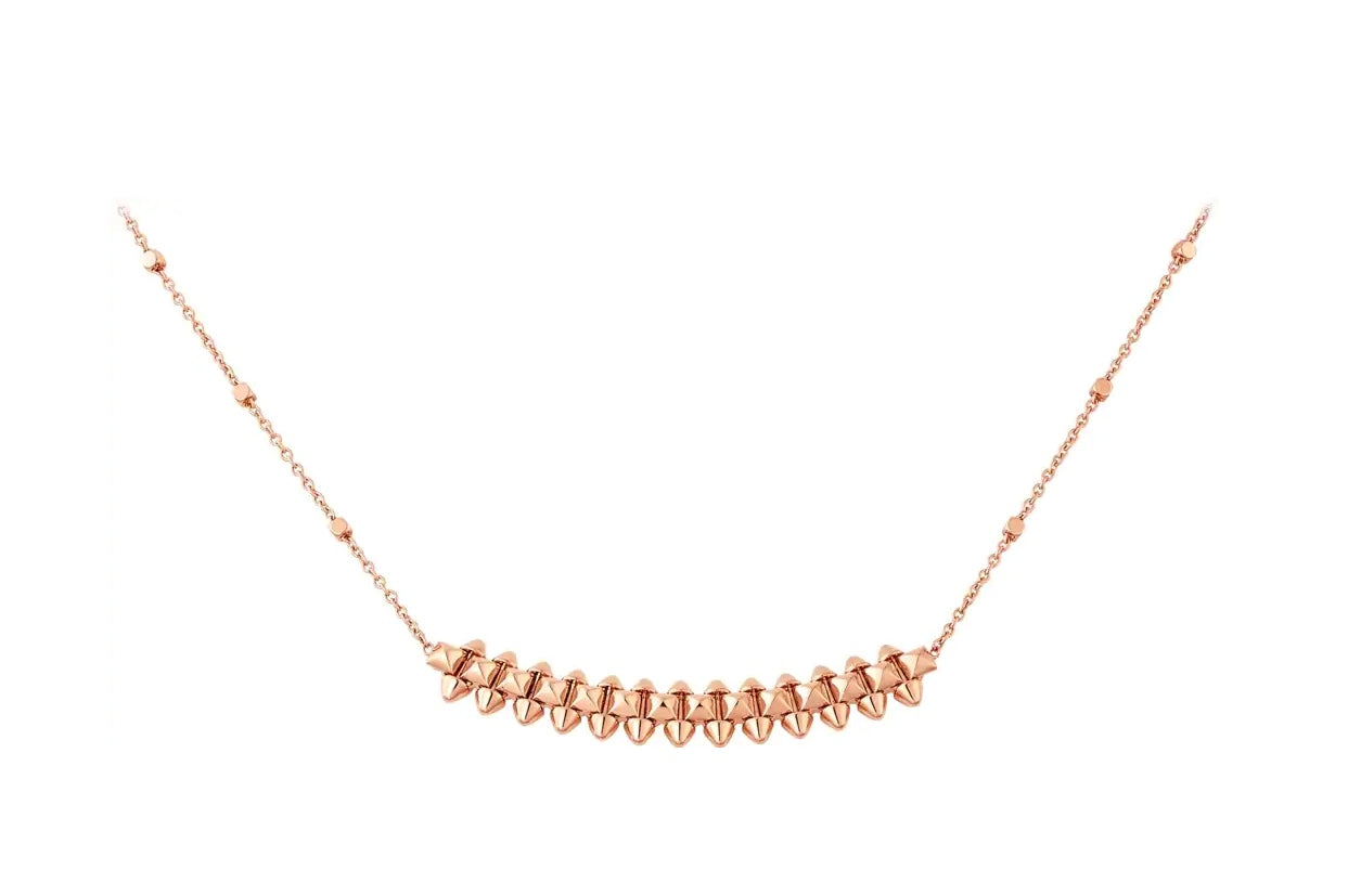 [Windsor Jewelry]CLASH PINK GOLD NECKLACE