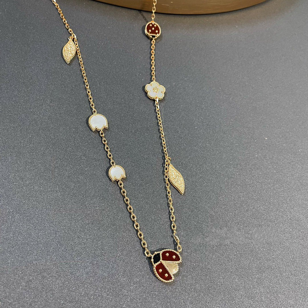 [Windsor Jewelry]LUCKY SPRING 15 MOTIFS GOLD NECKLACE