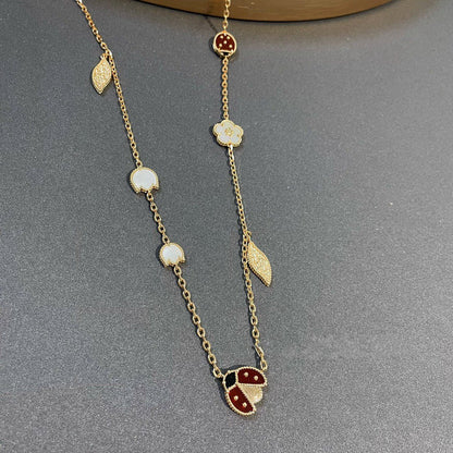 [Windsor Jewelry]LUCKY SPRING 15 MOTIFS GOLD NECKLACE