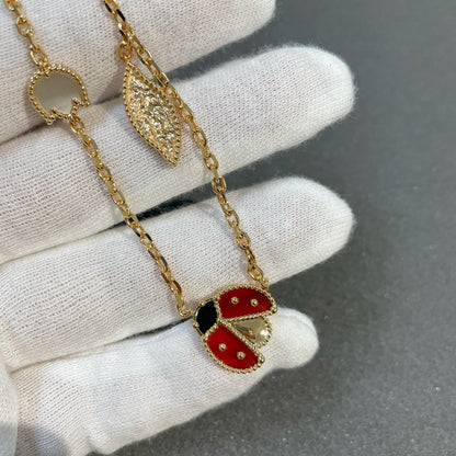 [Windsor Jewelry]LUCKY SPRING 15 MOTIFS GOLD NECKLACE