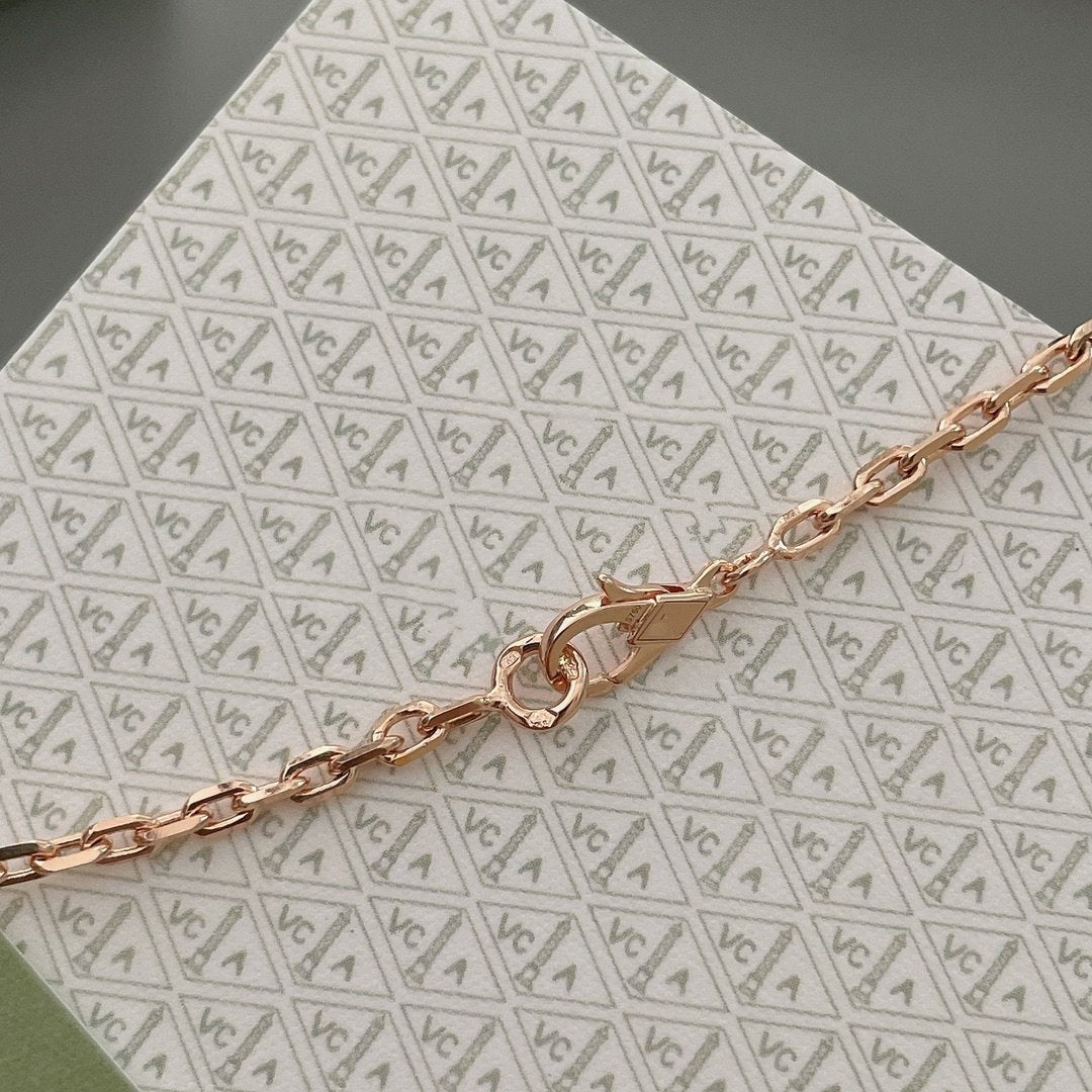 [Windsor Jewelry]LUCKY SPRING 15 MOTIFS ROSE GOLD NECKLACE