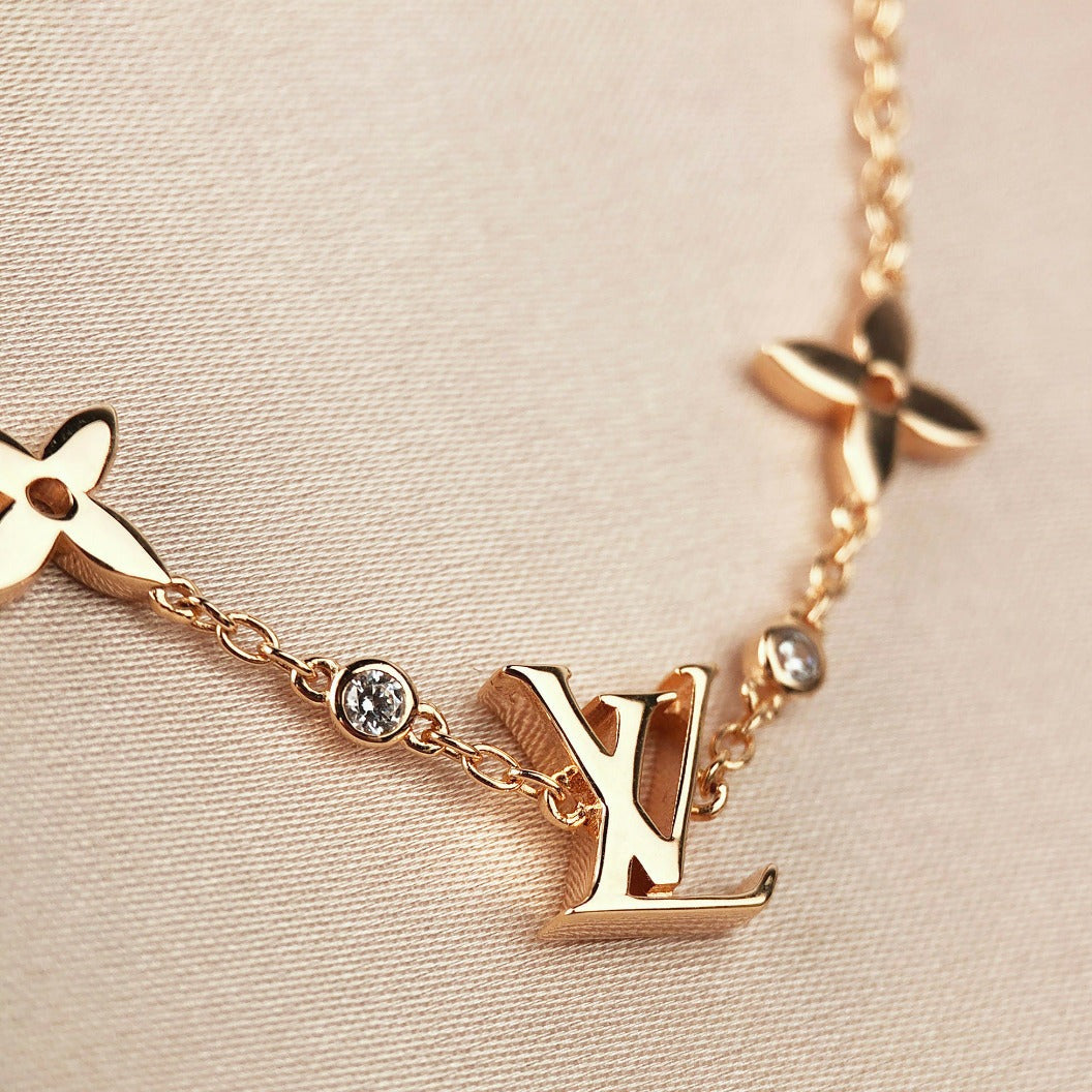 [Windsor Jewelry]STAR AND SUN 7 MOTIFS GOLD BRACELET
