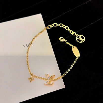 [Windsor Jewelry]LOGO STAR MOTIF GOLD BRACELET