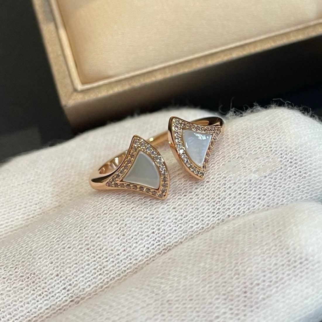 [Windsor Jewelry]DREAM MOP DIAMOND OPEN RING