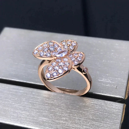 [Windsor Jewelry]BUTTERFLY PINK GOLD DIAMOND RING