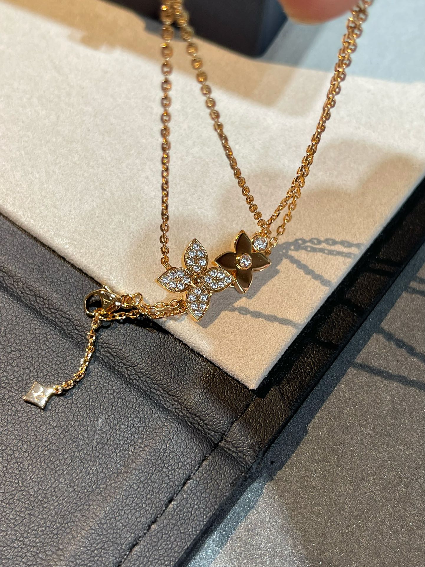 [Windsor Jewelry]STAR BLOSSOM NECKLACE PINK GOLD DIAMONDS