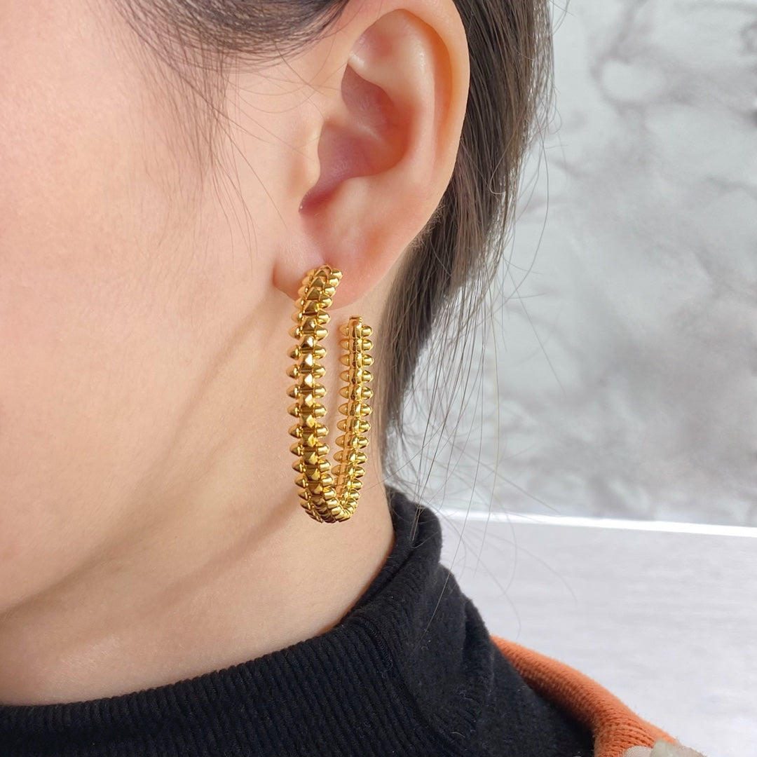 [Windsor Jewelry]CLASH LARGE HOOP EARRINGS