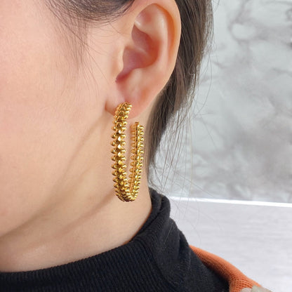 [Windsor Jewelry]CLASH LARGE HOOP EARRINGS