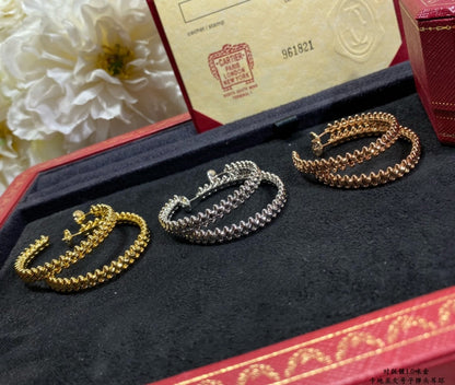 [Windsor Jewelry]CLASH LARGE HOOP EARRINGS