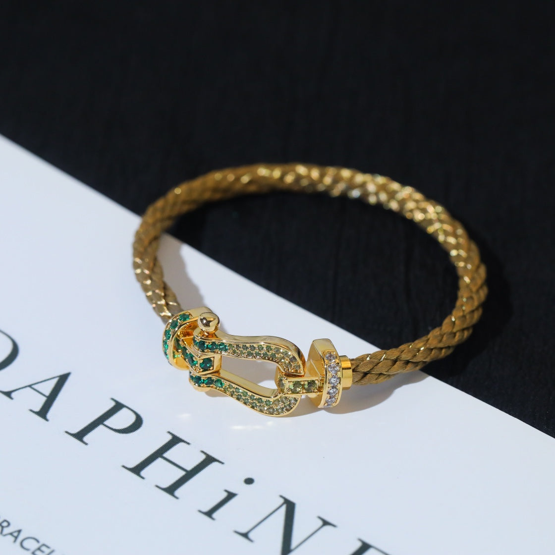 [Windsor Jewelry]FORCE 10 GOLD GREEN DIAMOND PAVED