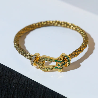 [Windsor Jewelry]FORCE 10 GOLD GREEN DIAMOND PAVED