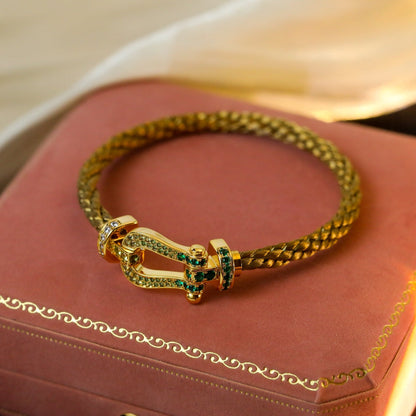 [Windsor Jewelry]FORCE 10 GOLD GREEN DIAMOND PAVED