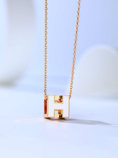 [Windsor Jewelry]H CAGE PINK GOLD NECKLACE