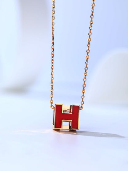 [Windsor Jewelry]H CAGE PINK GOLD NECKLACE