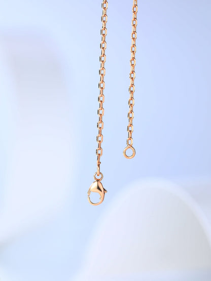 [Windsor Jewelry]H CAGE PINK GOLD NECKLACE