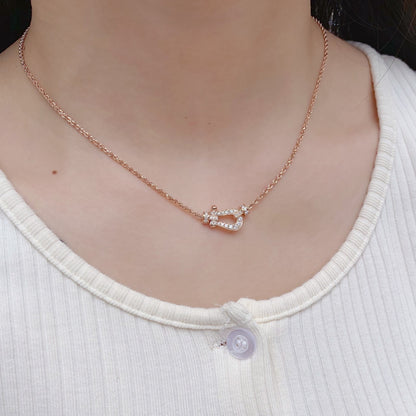 [Windsor Jewelry]FORCE 10 PINK GOLD DIAMOND NECKLACE