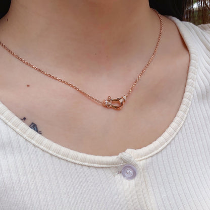 [Windsor Jewelry]FORCE 10 PINK GOLD DIAMOND NECKLACE