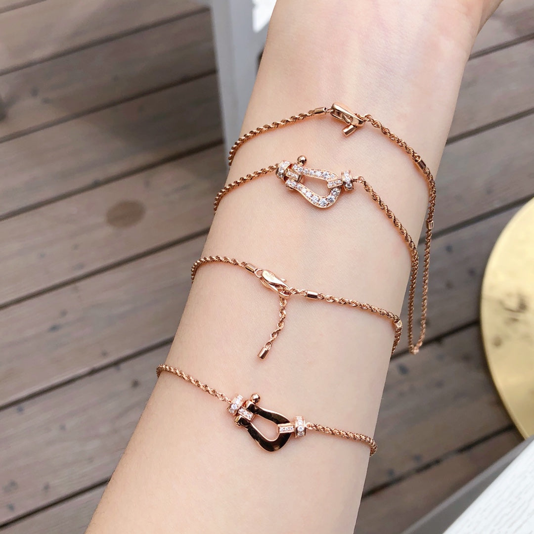 [Windsor Jewelry]FORCE 10 PINK GOLD DIAMOND NECKLACE