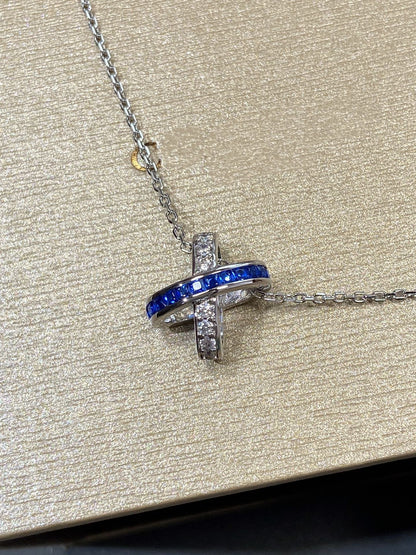 [Windsor Jewelry]LIENS DIAMOND SILVER NECKLACE