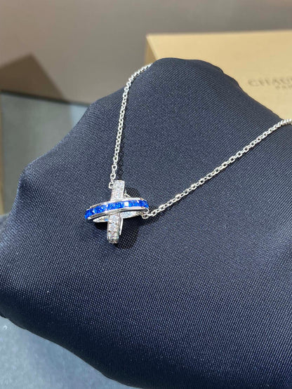 [Windsor Jewelry]LIENS DIAMOND SILVER NECKLACE
