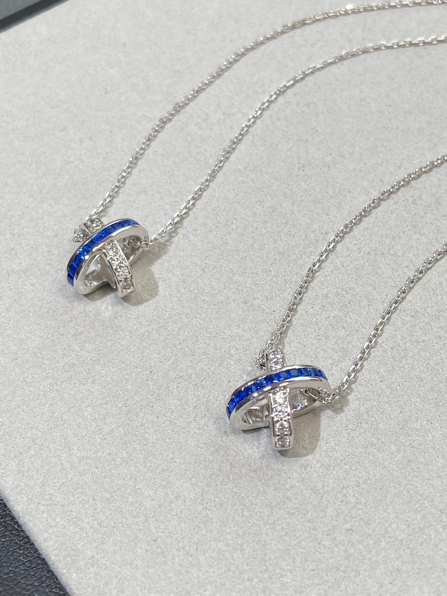 [Windsor Jewelry]LIENS DIAMOND SILVER NECKLACE