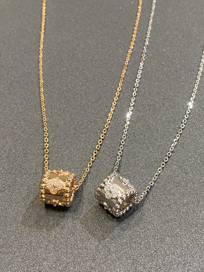 [Windsor Jewelry]PERLEE PEDANT SIVLER DIAMOND NECKLACE