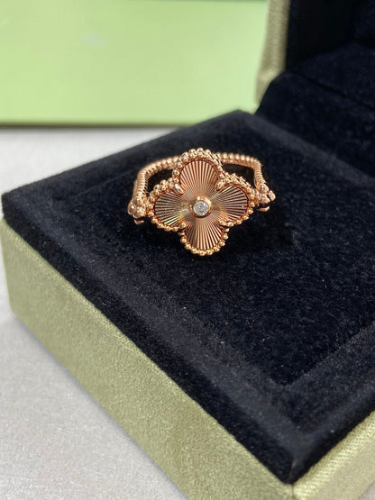 [Windsor Jewelry]CLOVER RIVERSIBLE ROSE GOLD RING
