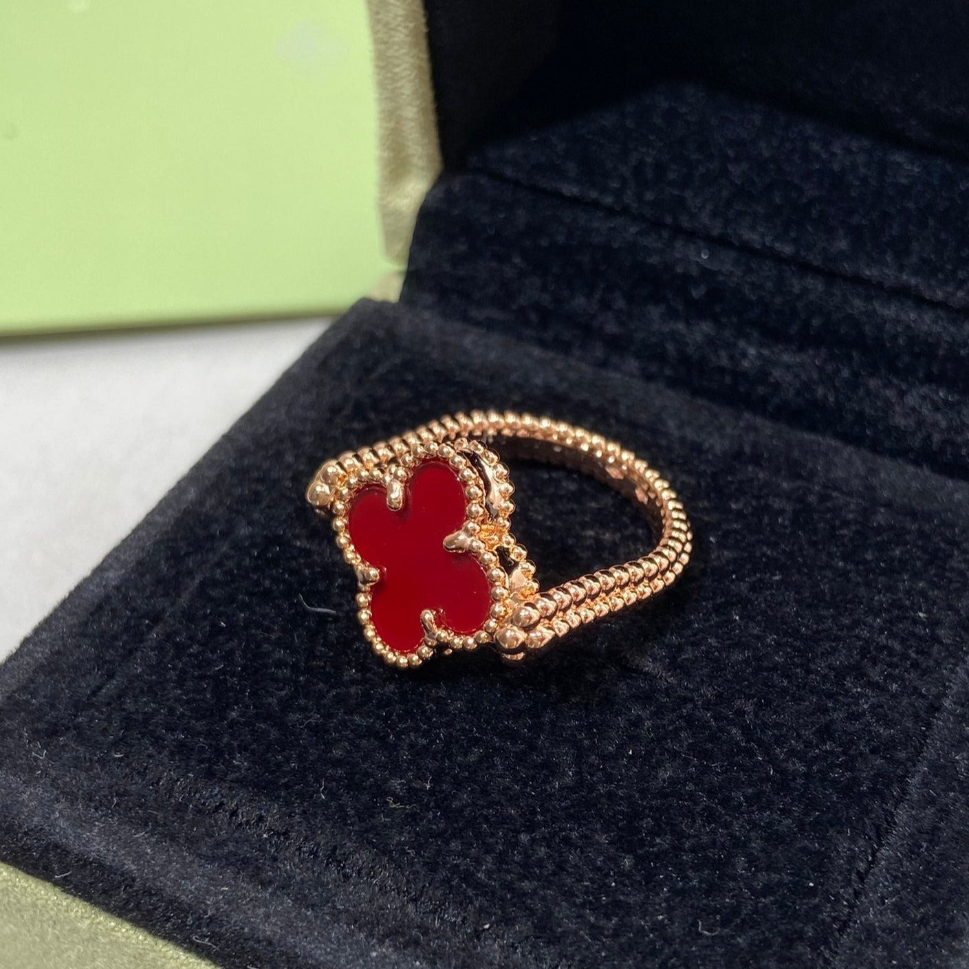 [Windsor Jewelry]CLOVER RIVERSIBLE ROSE GOLD RING