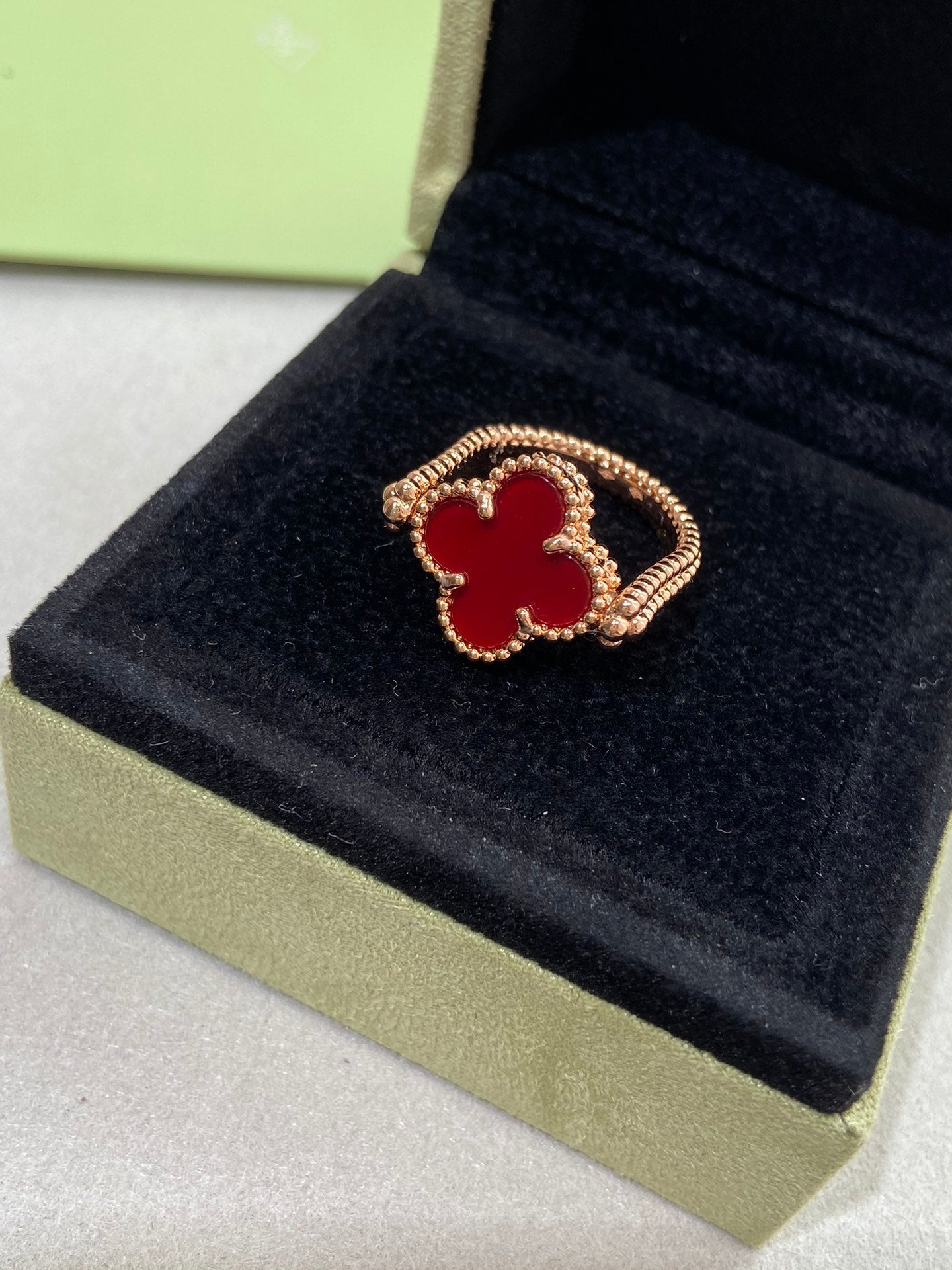 [Windsor Jewelry]CLOVER RIVERSIBLE ROSE GOLD RING