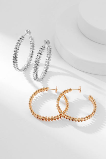 [Windsor Jewelry]CLASH HOOP EARRINGS