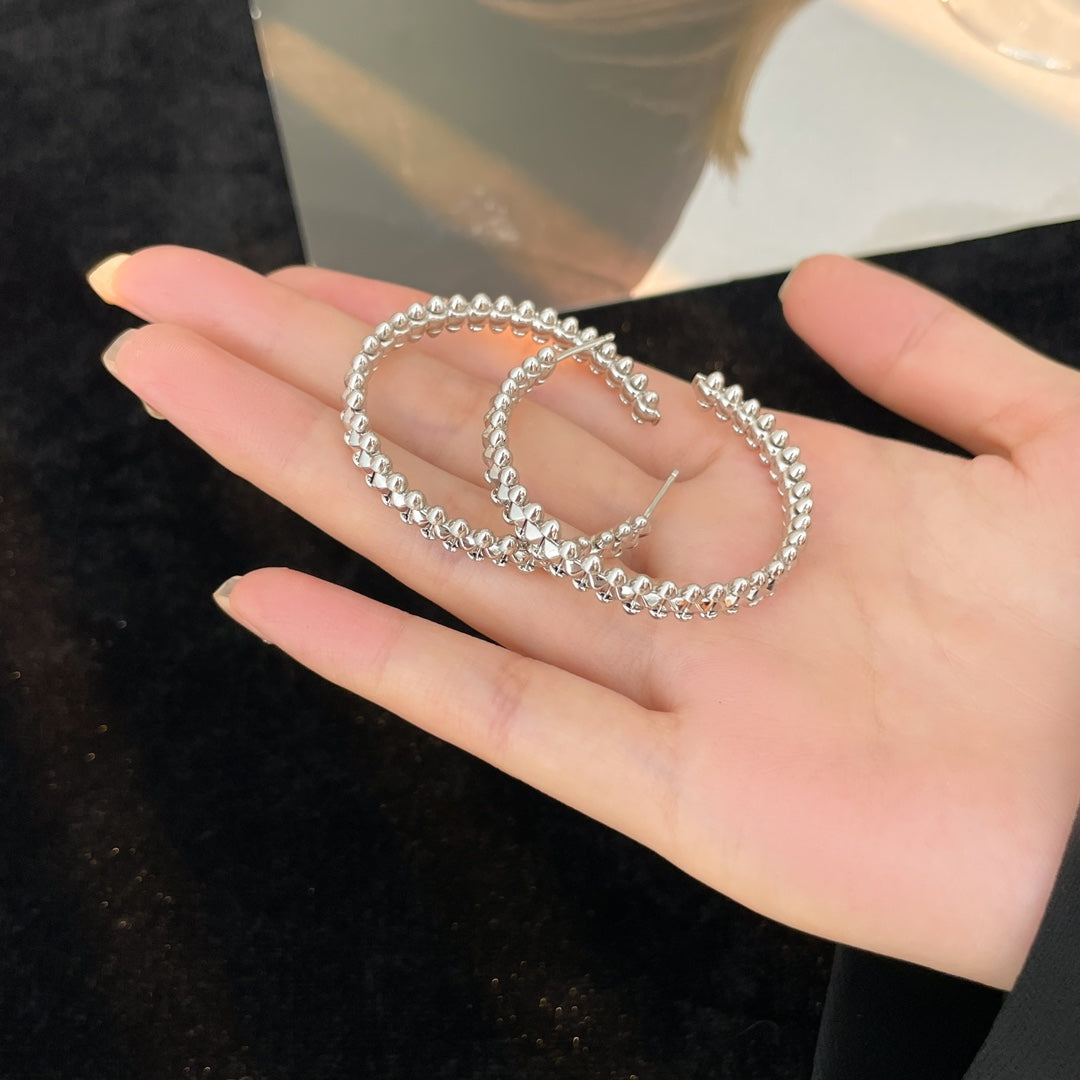 [Windsor Jewelry]CLASH HOOP EARRINGS