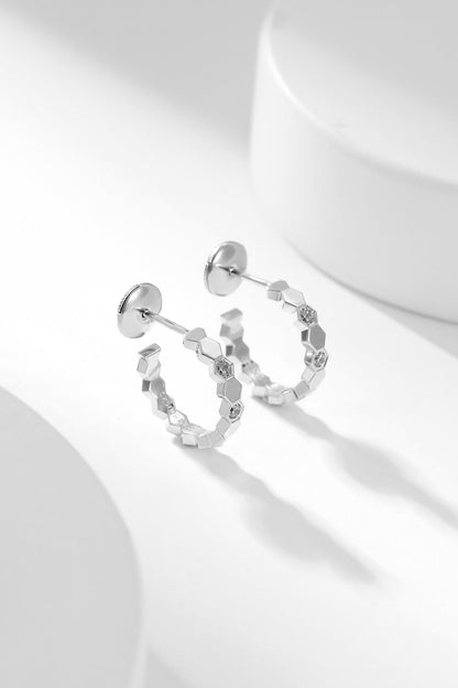 [Windsor Jewelry]BEE LOVE DIAMOND HOOP EARRINGS